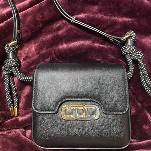 Marc Jacobs Black Crossbody Bag with Gold and Silver Accents